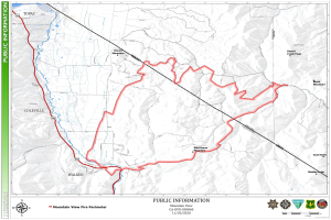 Eine detaillierte Karte eines geplanten Wanderwegs mit Sehenswürdigkeiten, Texten und Logos.